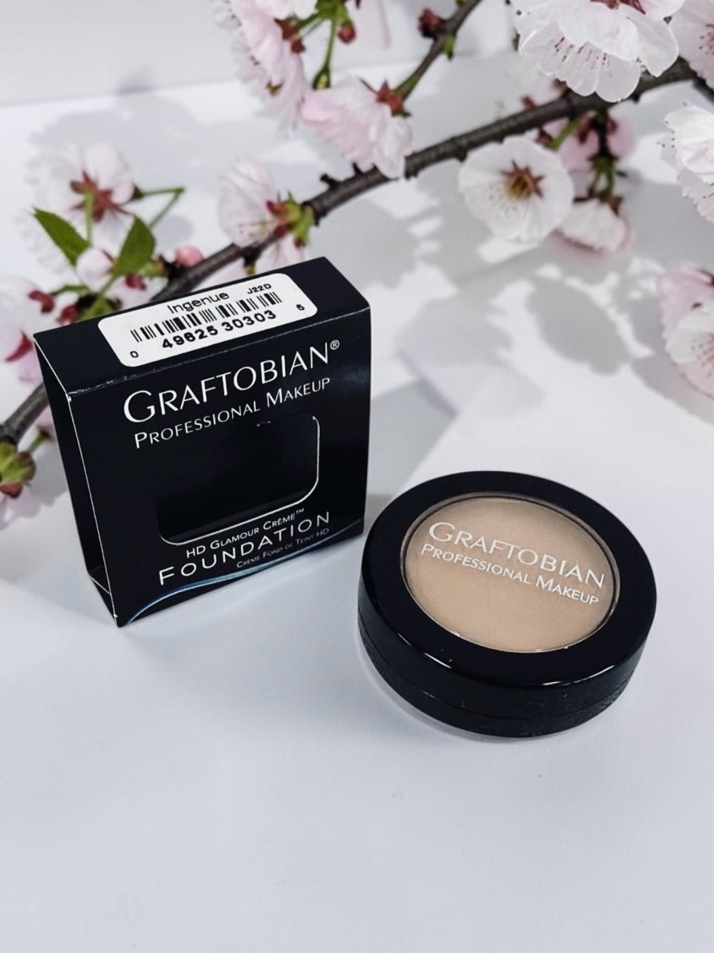 Graftobian HD Glamour Crème Foundation 1/2oz, Ingenue Makeup Full Coverage